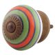 Pea Green Striped Ceramic Dresser Knobs Online